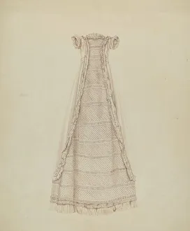 Trim Prints: Infant's Dress (Front View), c. 1938. Creator: Lucien Verbeke