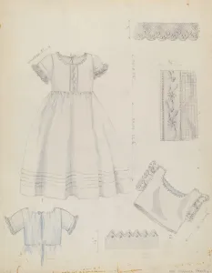 Sterling Ella Josephine Prints: Infants Dress and Shirt, c. 1936. Creator: Ella Josephine Sterling