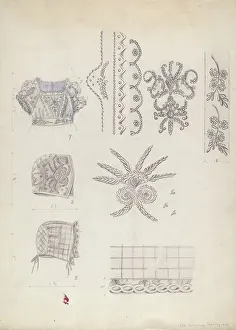 Sterling Ella Josephine Prints: Infant's Dress Yoke and Mull Cup, 1936. Creator: Ella Josephine Sterling