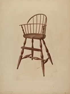 Infants High Chair, 1940. Creator: Isidore Sovensky