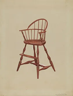High Chair Prints: Infant's High Chair, c. 1937. Creator: Mario De Ferrante