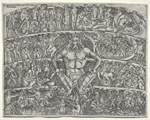 The Inferno According to Dante, after the Fresco in the Campo Santo at Pisa, 1400s