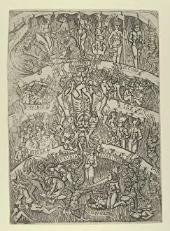 Dante Alighieri Collection: The Inferno according to Dante, after the Last Judgment fresco in the Campo Santo, ... ca