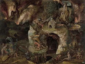 Accident Prints: Inferno Landscape. Artist: Bosch, Hieronymus, (School)