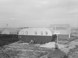 Caravan Gallery: Infirmary, Nyssa FSA farm family labor camp, Malheur County, Oregon, 1939. Creator: Dorothea Lange