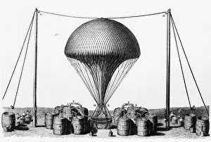 Acid Collection: Inflating a hydrogen balloon, 1845