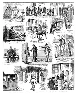 Illness Gallery: How the Influenza gave a young Doctor a rise in his Profession, 1890. Creator: Unknown