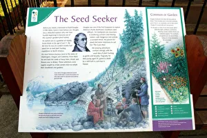 Perth And Kinross Prints: Information board, David Douglas Memorial, Scone, Perth and Kinross, Scotland