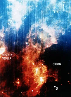 Infra-red view of constellation of Orion