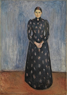 Centre Parting Prints: Inger in Black and Violet, 1892. Creator: Edvard Munch