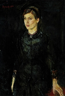 Artists Sister Prints: Inger Munch in Black, 1884. Creator: Edvard Munch