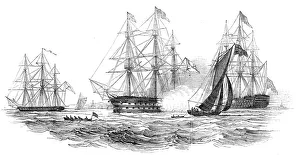 Plymouth Devon England Prints: The Ingermanland, 74, with His Imperial Highness the Grand Duke Constantine on board
