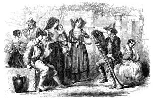 Swaddled Prints: Inhabitants of the Kingdom of Naples, 1860. Creator: Unknown