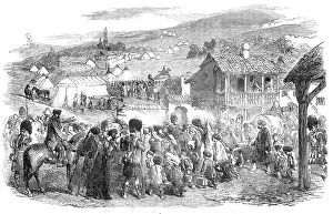 The Inhabitants leaving Balaclava, by Order of Lord Raglan, 1854. Creator: Unknown
