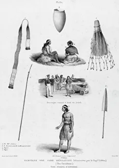 Grass Skirt Prints: Inhabitants of the Seniavine Islands (discovered by Capt Lutka) (Caroline Islands)