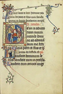 Margin Prints: Initial A: The Mocking of Christ: Initial L: Two Men Holding Scrolls; Ruskin Hours