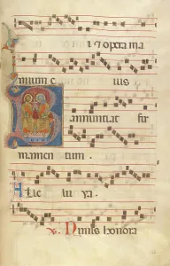 Hymn Book Prints: Initial B: The Trinity; Gradual, about 1270. Creator: Jacobellus of Salerno