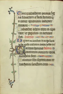 Margin Prints: Initial C: Christ in Majesty between the Virgin Mary and Saint John the Evangelist