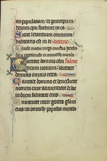 Letter C Prints: Initial C: A Monk, possibly Franciscan