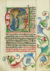 Initial Prints: Initial C: The Nativity; Prayer Book, about 1470-1480. Creator: Workshop of Valentine Noh