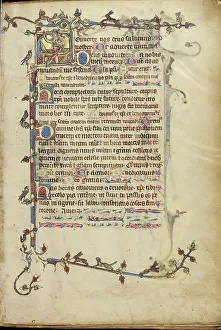 Margin Prints: Initial C: The Resurrection; Ruskin Hours, about 1300. Creator: Unknown
