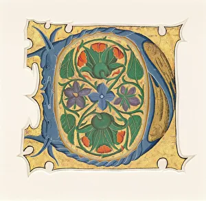 Hymn Book Prints: Initial D, 1430s. Creator: Master of the Cypresses