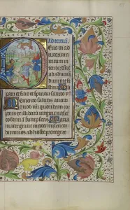 Shepherds Prints: Initial D: The Annunciation to the Shepherds; Book of Hours