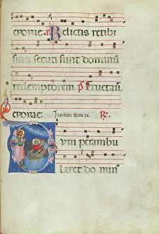 Fishing Net Prints: Initial D: The Calling of Saints Peter and Andrew; Antiphonal