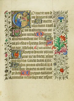Sir John Fastolf Master Of Prints: Initial D: The Coronation of the Virgin; Book of Hours