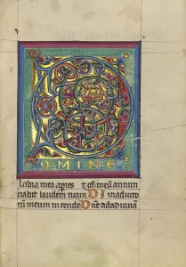 Initial Prints: Initial D: A Dog; Psalter, about 1240-1250. Creator: Unknown
