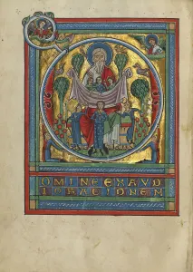 Initial Prints: Initial D: Souls in the Bosom of Abraham; Psalter, about 1240-1250. Creator: Unknown