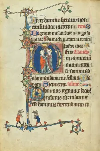 Cousin Prints: Initial D: The Visitation: Initial D: The Lord Enthroned; Ruskin Hours