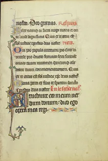 Letter E Prints: Initial E: The Virgin Mary and an Apostle in Conversation; Ruskin Hours