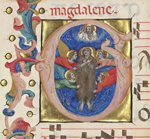 Hymn Prints: Initial G: The Assumption of Saint Mary Magdalene