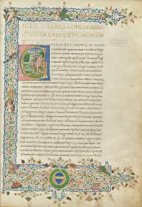 Decorated Initial Prints: Initial G: Julius Caesar on Horseback, about 1460-1470. Creator: Unknown