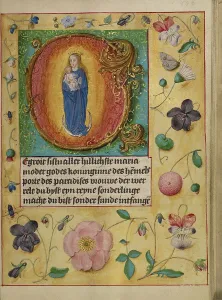 Horenbout Gerard Workshop Of Prints: Initial G: The Virgin and Child; Book of Hours