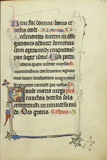 Margin Prints: Initial G: The Virgin Mary Pointing to Books Burning in a Fire; Ruskin Hours