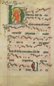 Hymn Prints: Initial H: Saint Stephen, about 1405. Creator: Unknown