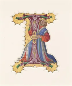 Hymn Book Prints: Initial I with David, 1430s. Creator: Master of the Cypresses