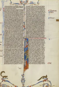Tempera And Gold Leaf Prints: Initial I: Elimelech and His Wife Naomi Moving to the Land of Moab; Abbey Bible