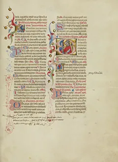 Missal Prints: Initial I: Saint Valentinus: Initial S: Saint Peter; Missal