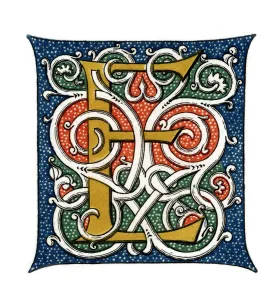Initial letter E, (1843). Artist: Henry Shaw