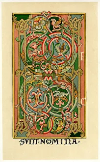 George F Warner Prints: Initial letter H, 1148