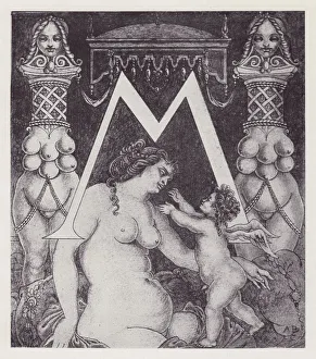 Ben Johnson Gallery: Initial Letter M (Venus) to Volpone, 1898. Creator: Aubrey Beardsley