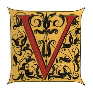 Initial letter V, (1843). Artist: Henry Shaw