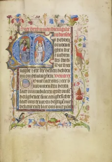 Judgement Prints: Initial M: An Angel Presenting a Soul to Christ as Judge; Book of Hours