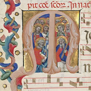 Niccolò Di Giacomo Da Bologna Prints: Initial M: The Apostles, about 1392-1402. Creator: Niccolo di Giacomo da Bologna