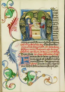 Initial Prints: Initial M: The Presentation in the Temple; Prayer Book