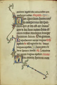 Saul Prints: Initial N: Saint Paul with a Sword: Initial V: Saint Peter with a Key; Ruskin Hours