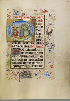 Prayers Prints: Initial O: The Agony in the Garden; Book of Hours, after 1460. Creator: Unknown